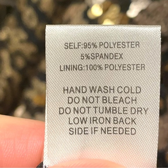 Ali & Jay Rawr Mini Dress In Black & Gold Sequin Leopard Print Size Small - Picture 12 of 12